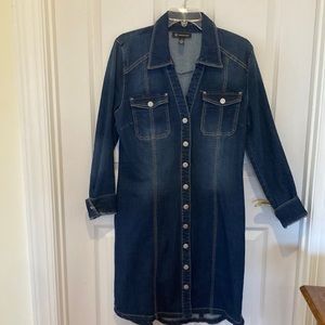 Snap denim dress